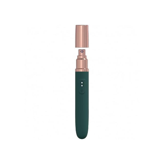LoveLine The Traveler 10 Speed Silicone Rechargeable Waterproof Travel Vibe And Refillable Lube Storage