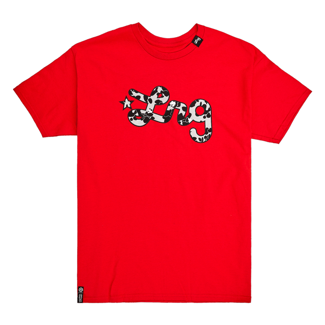 MORE PANDA SCRIPT TEE - RED