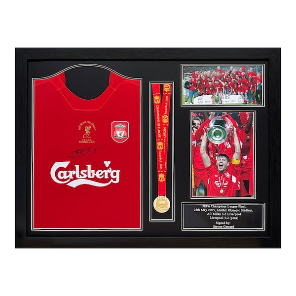 Steven Gerrard Signed Shirt - Framed