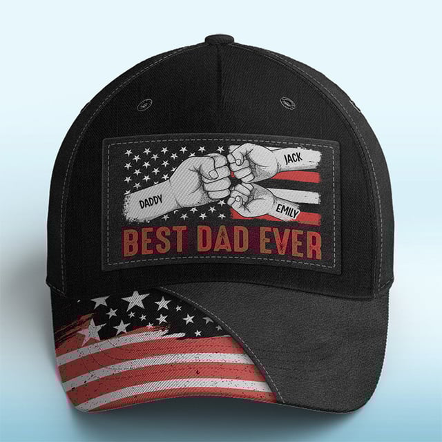 Best Daddy Ever - Family Personalized Custom Hat, All Over Print Classic Cap - Father's Day, Birthday Gift For Dad, Grandpa