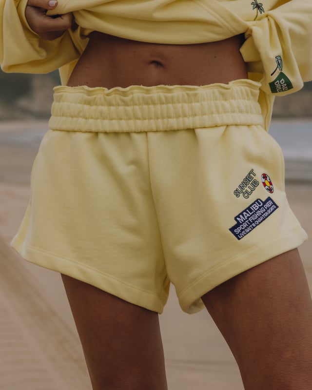 Embroidered Super Shorts - Lemonade + Summer Detail