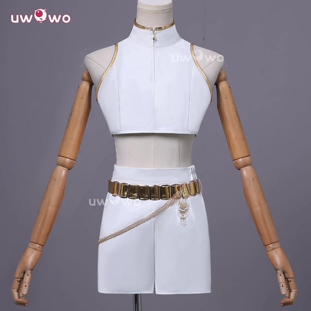 Uwowo Collab Series: Kpop Demom Hunters Huntrix Rumi White Performance Cosplay Costume XS-3XL
