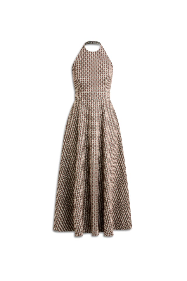 ROPE JACQUARD HALTER DRESS