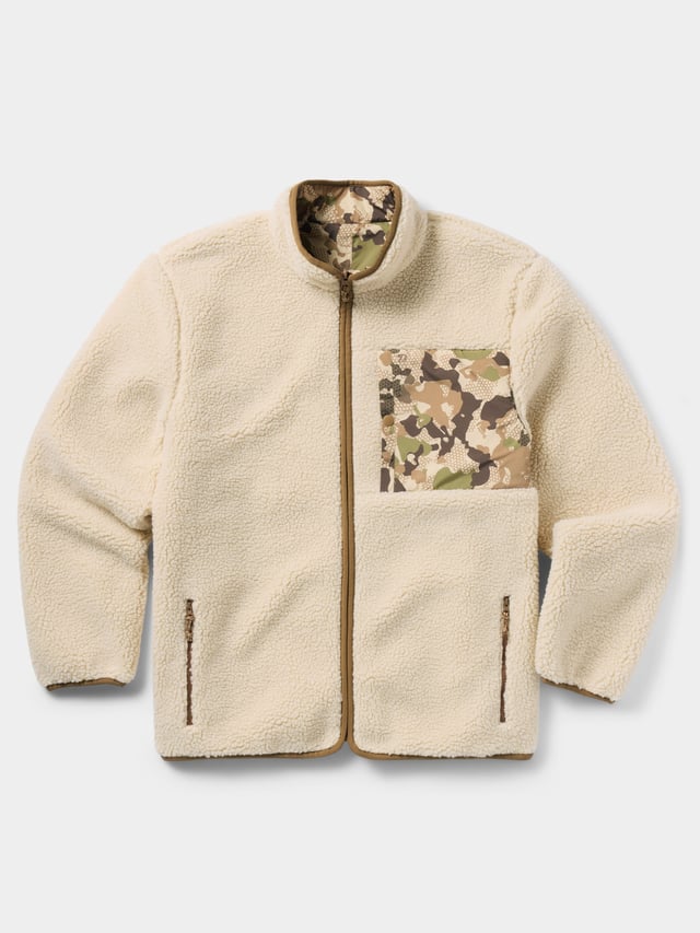 M's Reversible Sherpa Jacket - Natural / Wetland