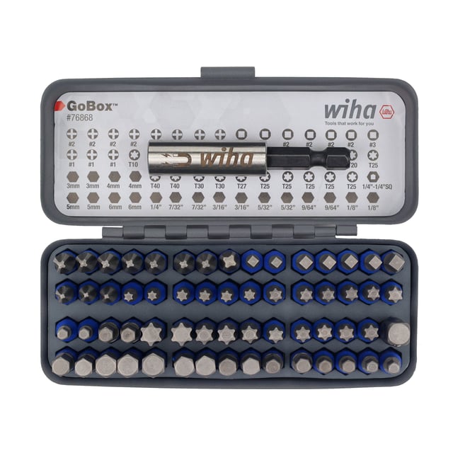 61 Piece TerminatorBlue GoBox Bit Set - 1 Inch