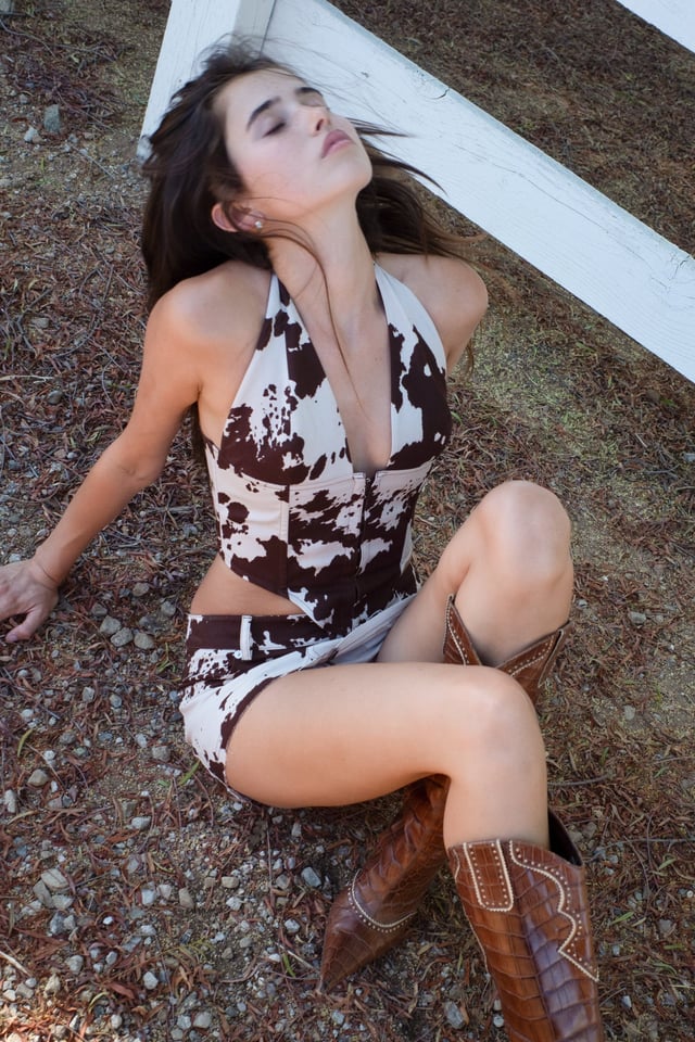 MARA CORSET - COW PRINT
