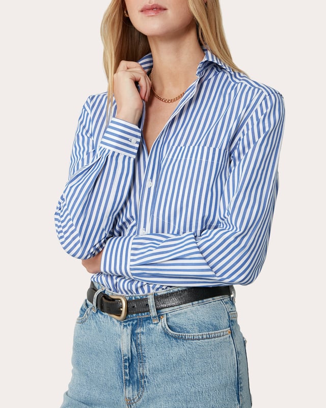 The Classic Striped Cotton-Poplin Shirt