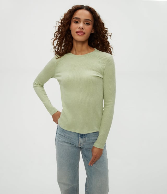 Paige Crewneck Ribbed Top