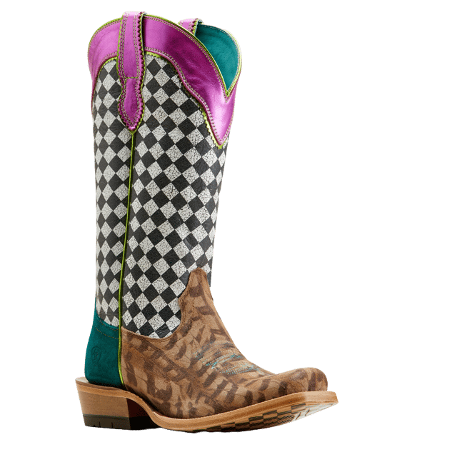 Ariat  Ladies Futurity Checkered Hashtag Western Boot 10051022