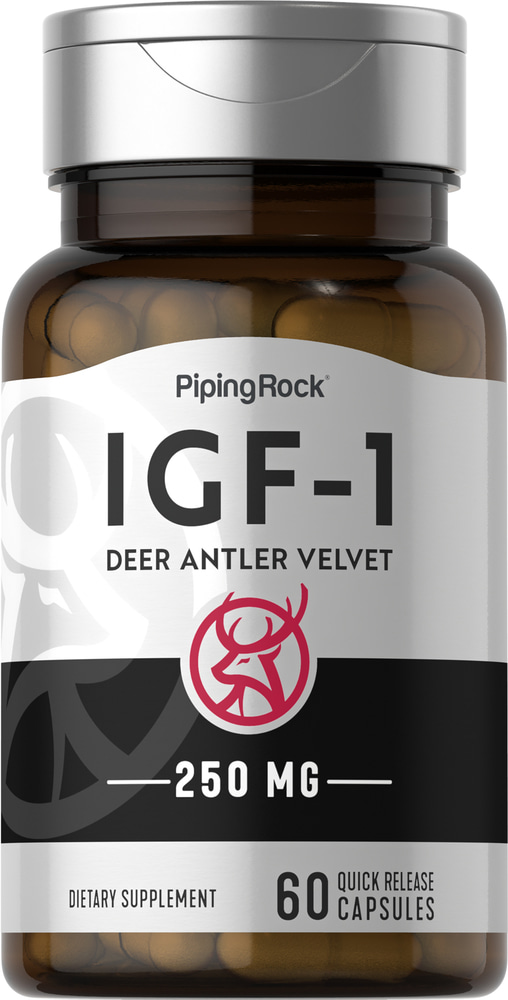 IGF-1 Deer Antler Velvet, 60 Quick Release Capsules | PipingRock Health Products