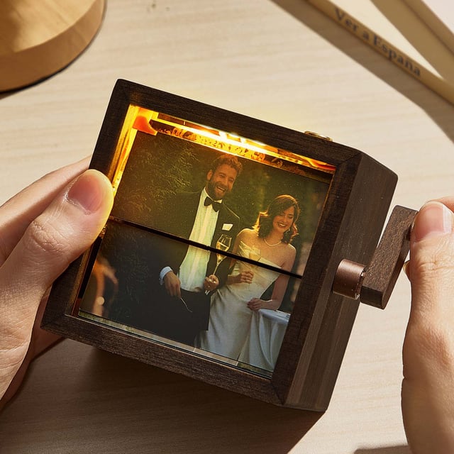 Custom Flip Book Frame Animation Machine Mechanical Hand Motion Photo Album Black Walnut Handicrafts Creative gift