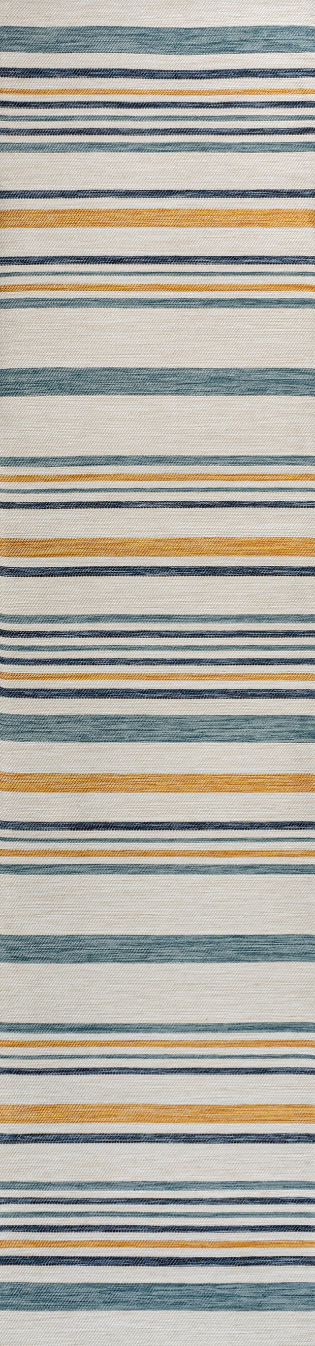 Janus Classic Coastal Ticking Stripe Reversible Machine-Washable Indoor/Outdoor Runner Rug