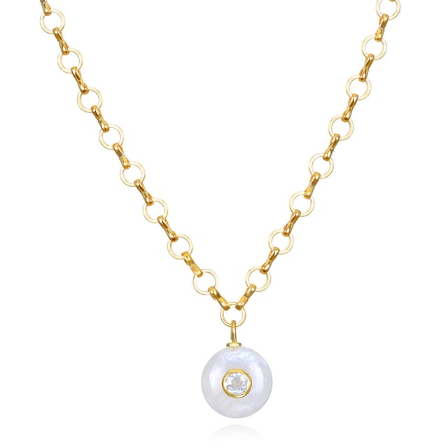 New! Lapis & Blue Topaz Petite Loop Necklace