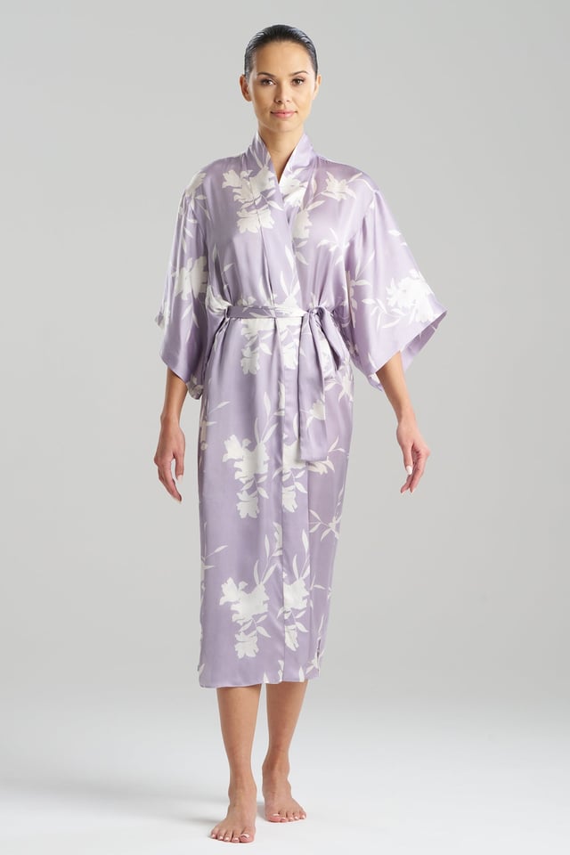 Lily Printed Satin Icon Robe