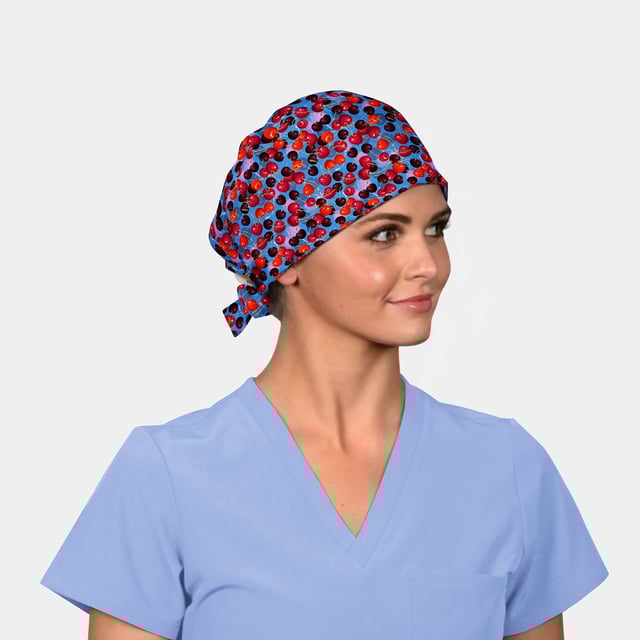 Cherry Bliss- Pixie Surgical Scrub Hat