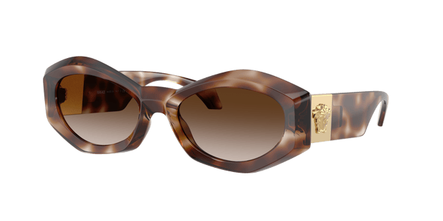 VERSACE VE4466U Havana - Women Luxury Sunglasses, Brown Gradient Lens
