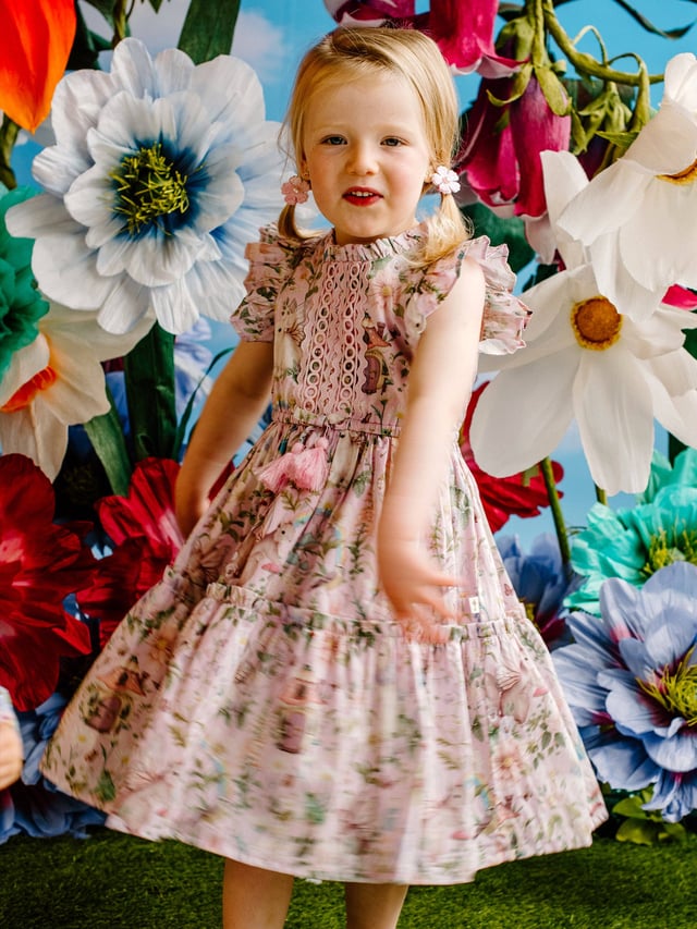 Fleur Harris - 'Fairyland' Sweetheart Dress - Pink Lavender