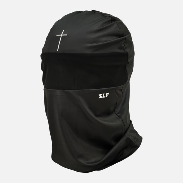 Faith Cross Black Head Bag Mask