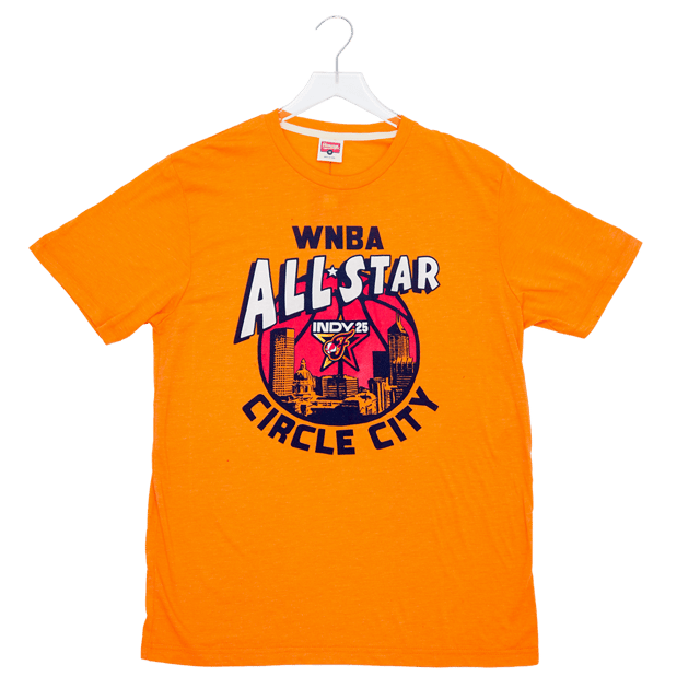 Adult WNBA All-Star 2025 Indy Short Sleeve Circle City T-Shirt in Orange by Homage