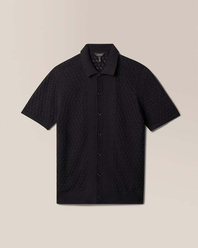 Essex Open Knit Polo | Organic Cotton, Responsible Cashmere