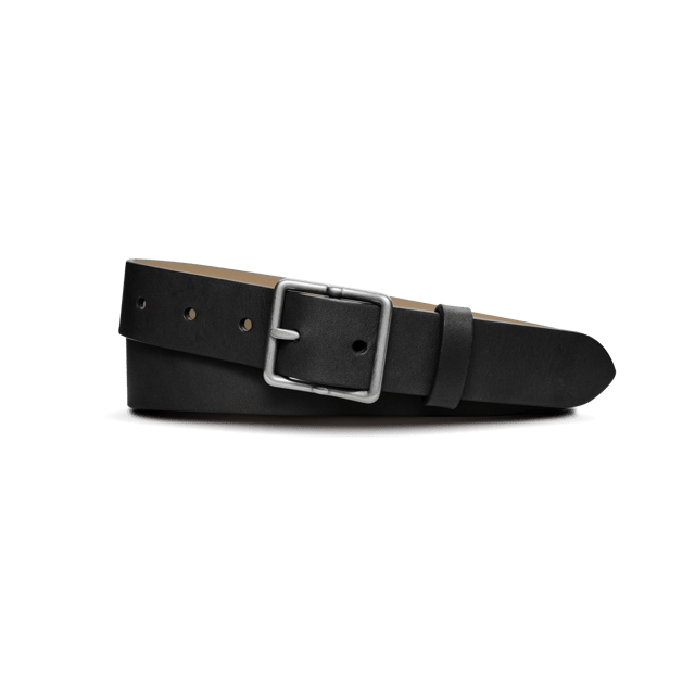 1 1/4" Center Bar Buckle Belt - Black