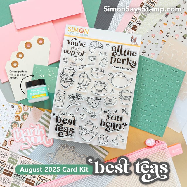 PREORDER Simon Says Stamp Card Kit of the Month August 2025 Best-Teas ck0825