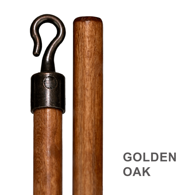 Graber and Bali Metal Shepherd's Hook Wooden Wand for Horizontal Blinds
