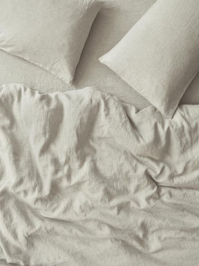 Oatmeal 100% Linen Duvet Cover