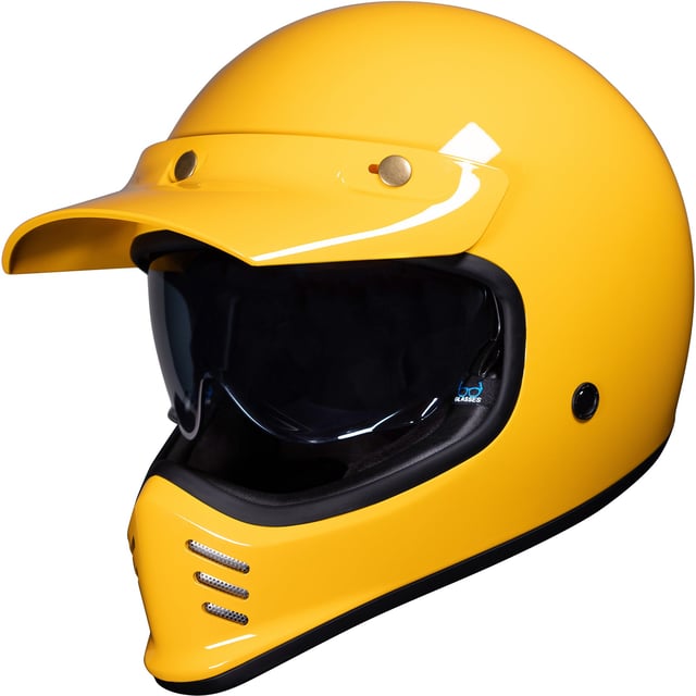 Black Royale II Retro ECE R22.06 Motorcycle Helmet