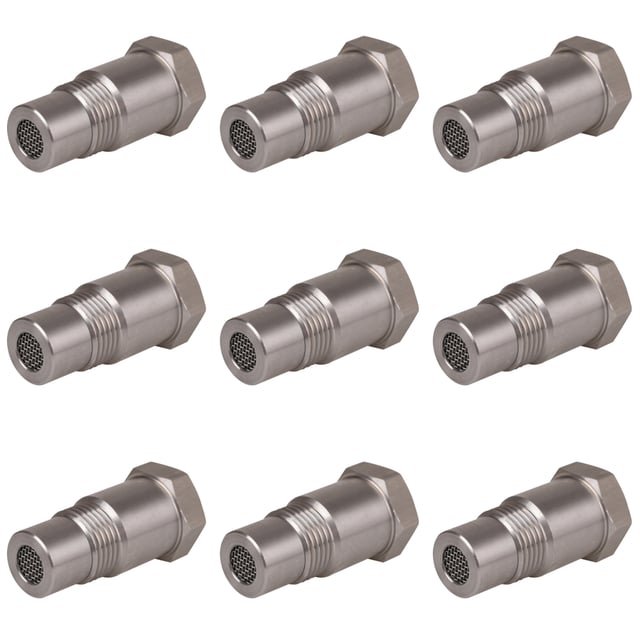 9pcs - Car CEL Fix O2 Sensor Check Light Eliminator Plug Adapter M18 x 1.5