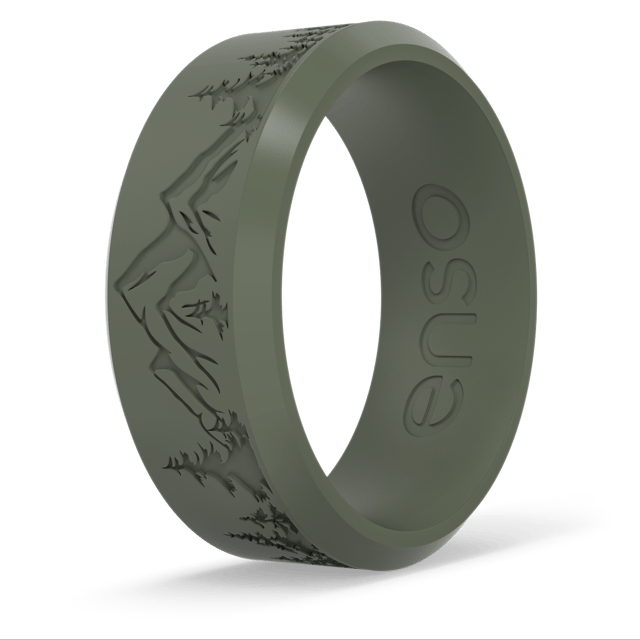 Etched Bevel Silicone Ring - Pine Peak