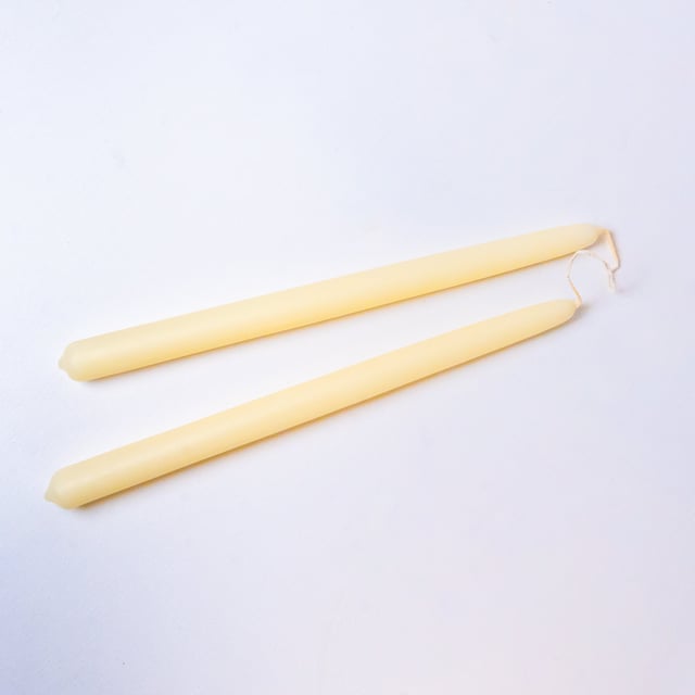 Pure Beeswax Taper Candles - Set of 2
