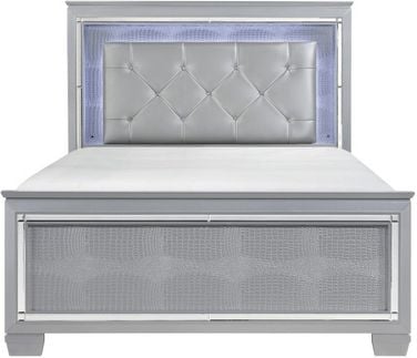 Allura Silver Full Panel Bed