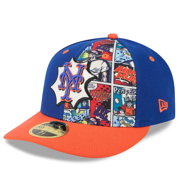 Men's New York Mets New Era Royal/Orange 2025 MLB Diamond Hero Edition Low Profile 59FIFTY Fitted Hat