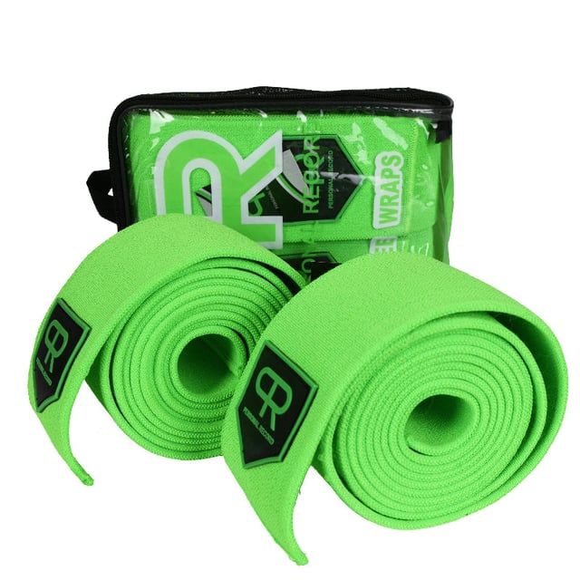 Personal Record Heavy Duty Premium Knee Wraps - PR906 - Neon
