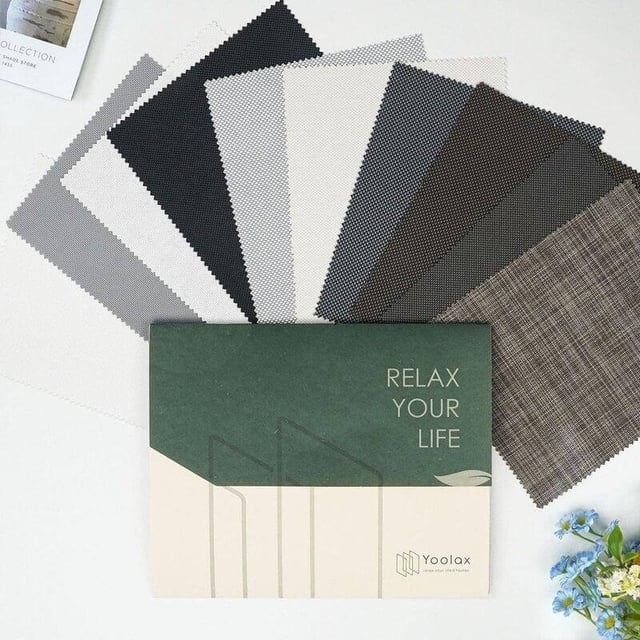 Yoolax Motorized Solar Roller Shades Fabric Samples