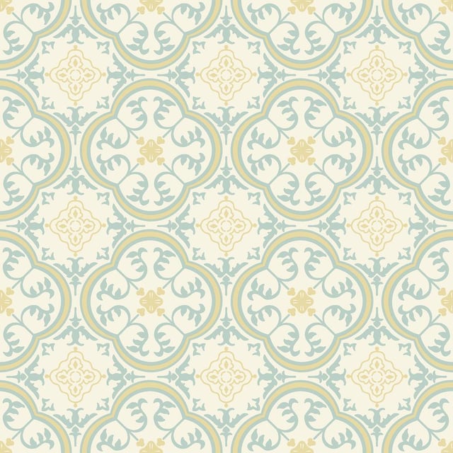 IVC Soho Blue and Gold Residential Vinyl Sheet, Sold by 13.2 ft. Wide x Custom Length