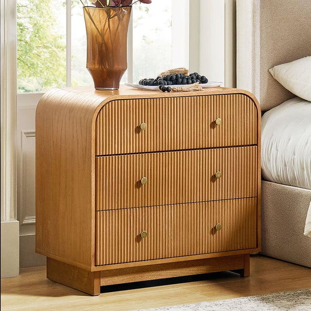 Albert Yanick 27" Tall 3-Drawer Nightstand