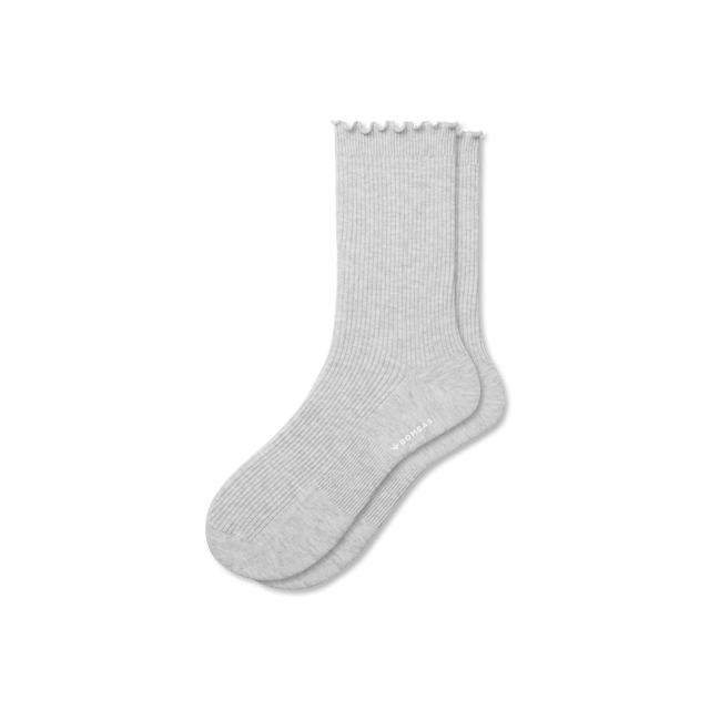 Women's Ruffle Rib Half Calf Socks