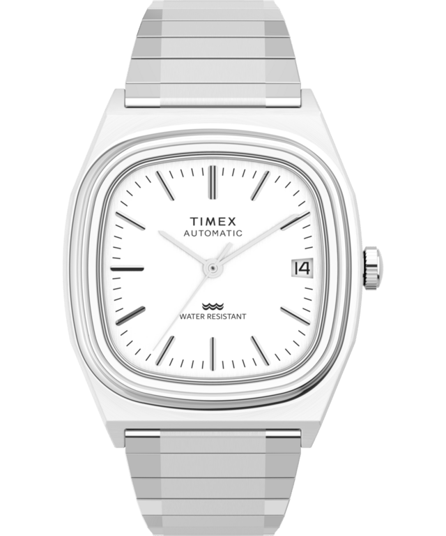 Timex® Automatic 1983 E-Line Reissue 34mm Stainless Steel Expansion Band Watch