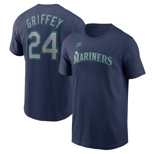 Men's Seattle Mariners Ken Griffey Jr. Nike Navy Fuse Name & Number T-Shirt
