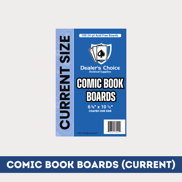 COMIC BOOK BOARDS - CURRENT SIZE