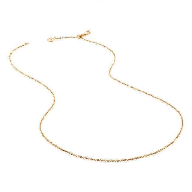 Gold Vermeil Togetherness Chain Necklace Adjustable 38-43cm/15-17'