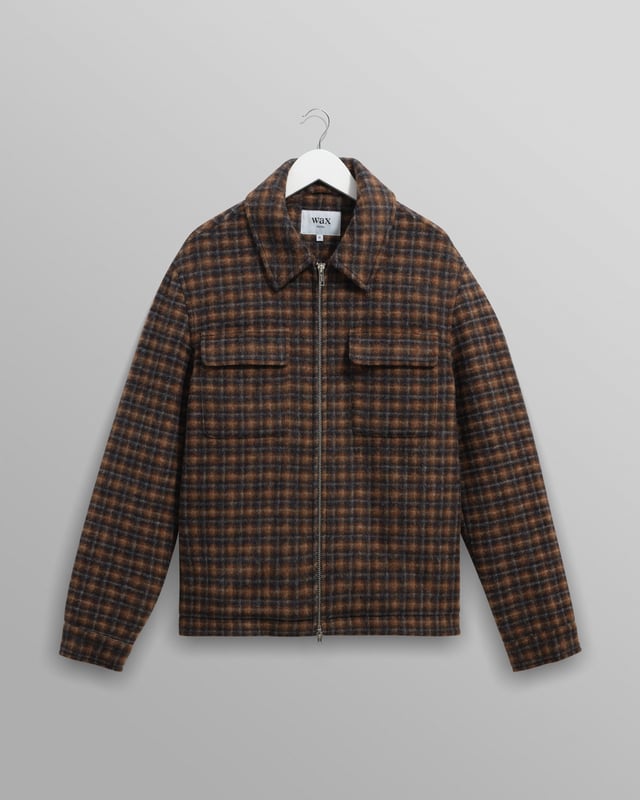 Osier - Navy And Brown Drawn Check Jacket