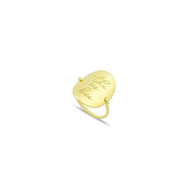 Custom Oval Nameplate Ring