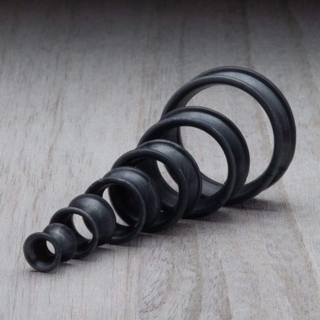 Pearl Black Thin Silicone Tunnels