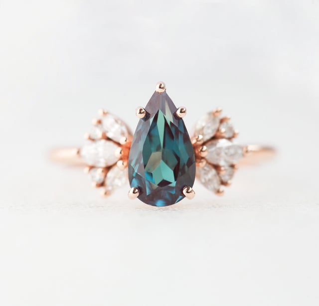 Jennifer Pear Alexandrite Ring