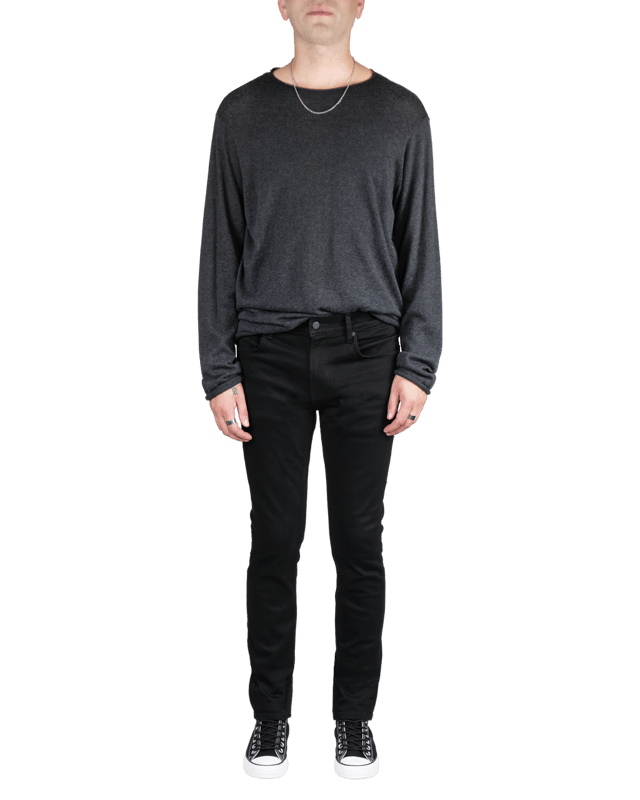 Men's Skinny Jeans in Jet Black