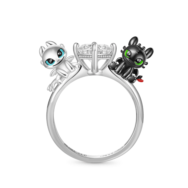 Check this out from gnoce! Toothless & Light Fury Ring