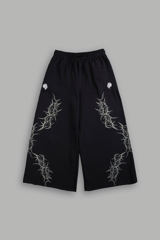 Thorns Oversized Omen Sweat Pants in Black